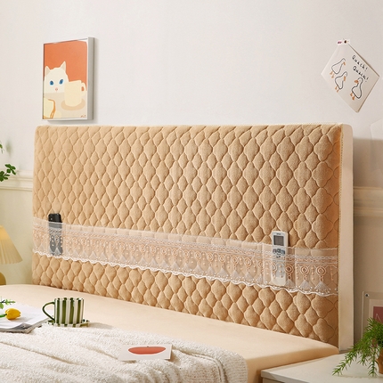 91家纺网 家纺一手货源 找家纺 （总）永光家居 2024新款牛奶绒夹棉全包式床头罩 床头靠枕万能软包