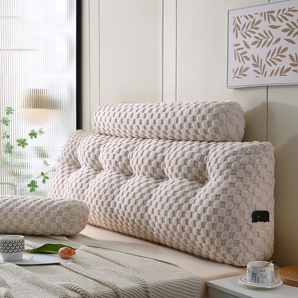 91家纺网 家纺一手货源 找家纺 （总）永光家居 2024新款三角靠枕 床头靠垫抱枕榻榻米软包外贸货源