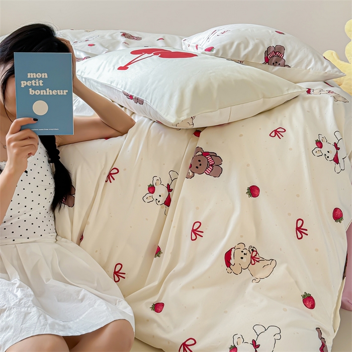 91家纺网 家纺一手货源 找家纺 （总）窝米 2024新款全棉13370超现实主义经典卡通系列四件套