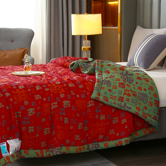 91家纺网 家纺一手货源 找家纺 （总）爱宝被业  2025新款磨毛双层纱夏被