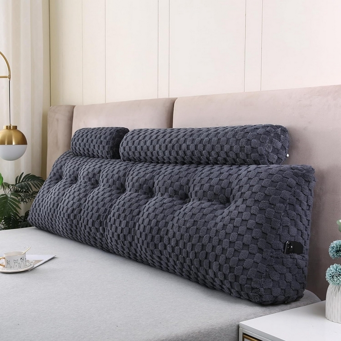 91家纺网 家纺一手货源 找家纺 永光家居 2024新款三角靠枕 床头靠垫抱枕榻榻米软包外贸货源