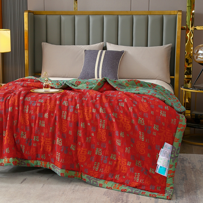 91家纺网 家纺一手货源 找家纺 （总）爱宝被业  2025新款磨毛双层纱夏被