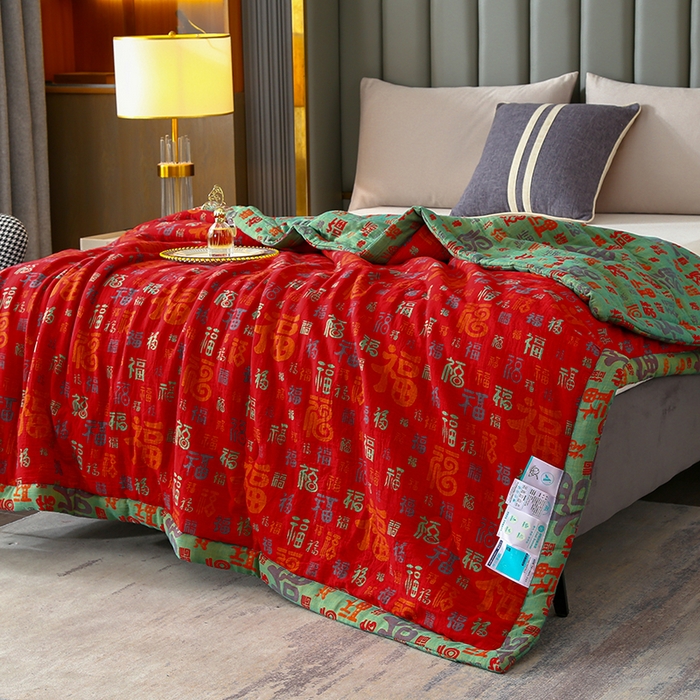 91家纺网 家纺一手货源 找家纺 （总）爱宝被业  2025新款磨毛双层纱夏被