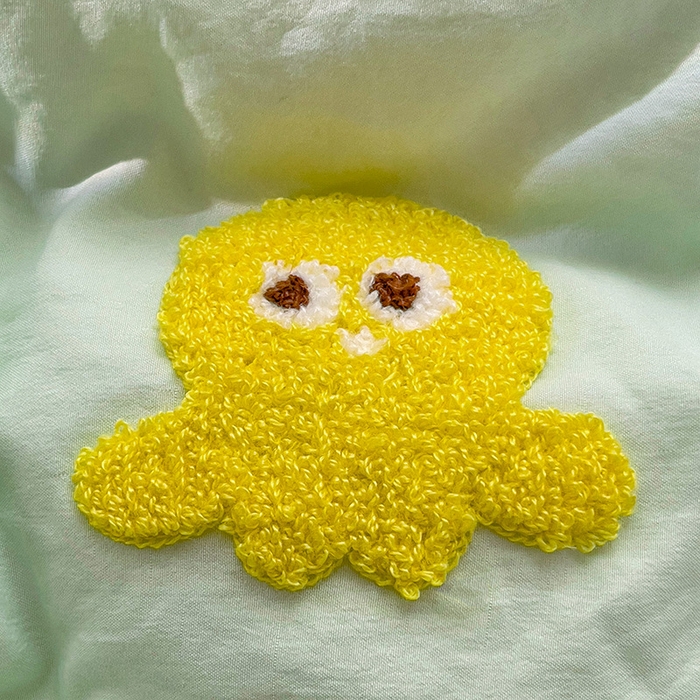 91家纺网 家纺一手货源 找家纺 韩巢家纺 2024热款超柔水洗棉毛巾绣床上用品四件套学生宿舍三件套-小精灵系列（提供精美卖家秀 ） 小精灵浅黄绿