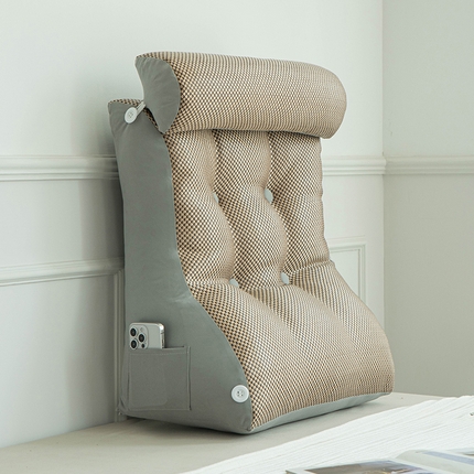 91家纺网 家纺一手货源 找家纺 （总）爱妮灵蚊帐 2024新款冰丝藤席床头靠垫软包夏天床上靠背靠枕宿舍枕头护腰孕妇枕