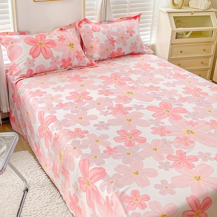 91家纺网 家纺一手货源 找家纺 恩泽 2024新款ins风全棉单品床单花香馥郁