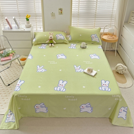 恩泽 2024新款ins风全棉单品床单萌萌兔