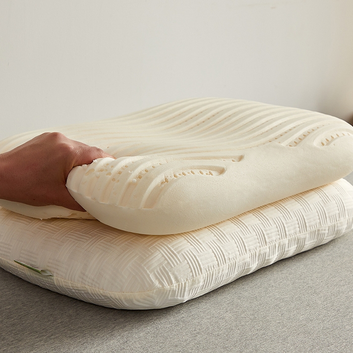 91家纺网 家纺一手货源 找家纺 沃兰国际 2024新款华夫格乳胶蛋糕枕枕头枕芯60*38*11 雅致白