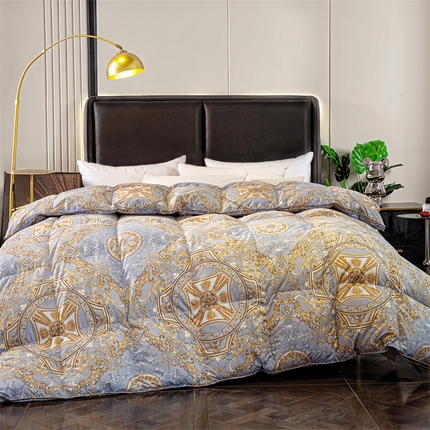 91家纺网 家纺一手货源 找家纺 御眠纺羽绒被壳 2024新款印花羽绒被不跑绒静音  费洛克兰