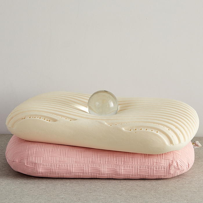 91家纺网 家纺一手货源 找家纺 沃兰国际 2024新款华夫格乳胶蛋糕枕枕头枕芯60*38*11 樱花粉