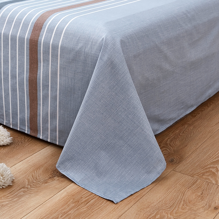 91家纺网 家纺一手货源 找家纺 恩泽 2024新款ins风全棉单品床单皇家学院 灰