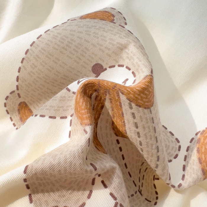 91家纺网 家纺一手货源 找家纺 恩泽 2024新款ins风全棉单品床单天真小熊