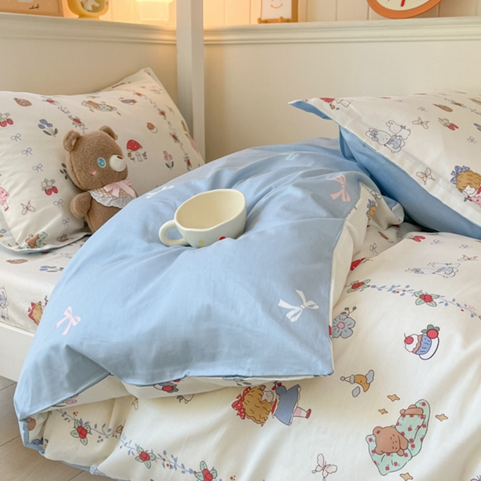 91家纺网 家纺一手货源 找家纺 莱通家纺 2024新款12868印花学生宿舍套件 丛林逸趣