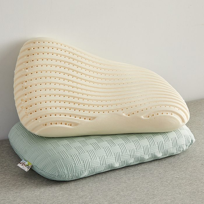 91家纺网 家纺一手货源 找家纺 沃兰国际 2024新款华夫格乳胶蛋糕枕枕头枕芯60*38*11 薄荷绿
