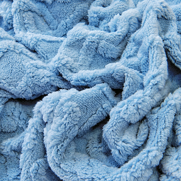 91家纺网 家纺一手货源 找家纺 启博家纺 2024新款白胖子雪梨椅提花绒沙发套 天蓝