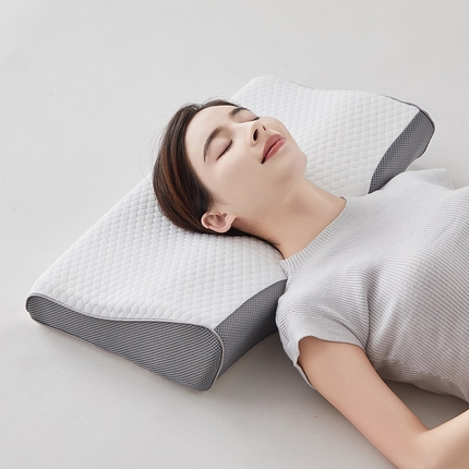 91家纺网 家纺一手货源 找家纺 （总）沃兰国际 2024新款针织布蝶形天然乳胶枕35*60*8/12cm