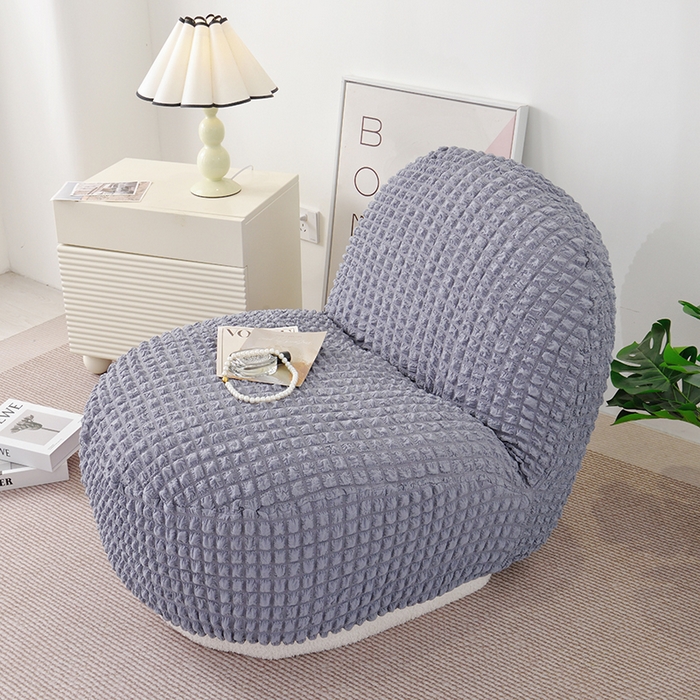 91家纺网 家纺一手货源 找家纺 启博家纺 2024新款白胖子雪梨椅泡泡纱沙发套 灰蓝