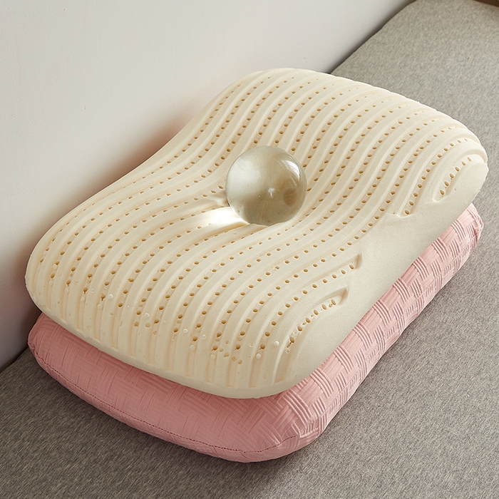 91家纺网 家纺一手货源 找家纺 沃兰国际 2024新款华夫格乳胶蛋糕枕枕头枕芯60*38*11 樱花粉