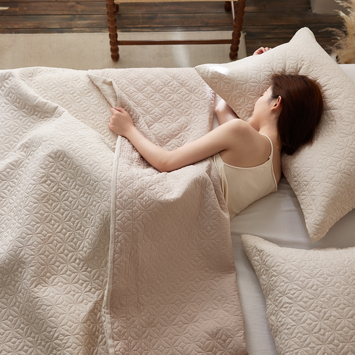 91家纺网 家纺一手货源 找家纺 （总）2024新款天丝麻床盖三件套