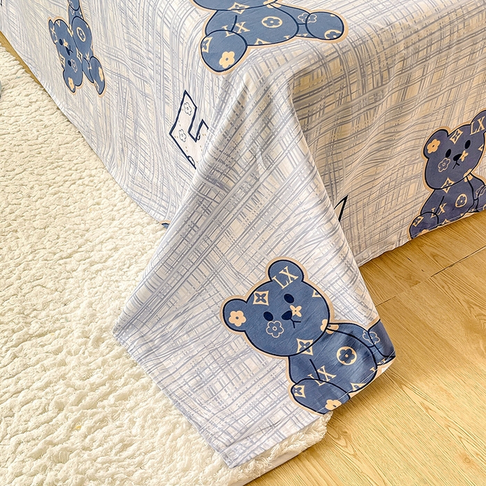 91家纺网 家纺一手货源 找家纺 恩泽 2024新款ins风全棉单品床单可比乐园