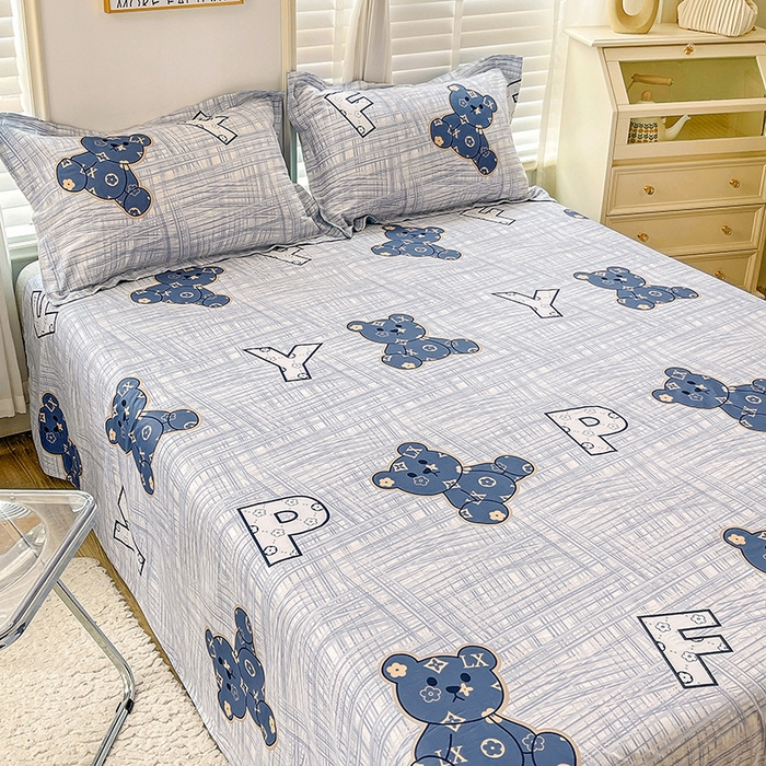 91家纺网 家纺一手货源 找家纺 恩泽 2024新款ins风全棉单品床单可比乐园