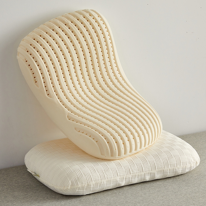 91家纺网 家纺一手货源 找家纺 沃兰国际 2024新款华夫格乳胶蛋糕枕枕头枕芯60*38*11 雅致白