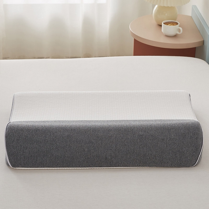 91家纺网 家纺一手货源 找家纺 （总）沃兰国际 2024新款天然针织牵引乳胶枕40*60*8/10cm