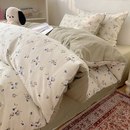 91家纺网 家纺一手货源 找家纺 （总）希文家纺 2024新款全棉13372繁花系列四件套