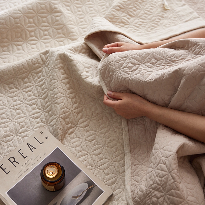 91家纺网 家纺一手货源 找家纺 （总）2024新款天丝麻床盖三件套