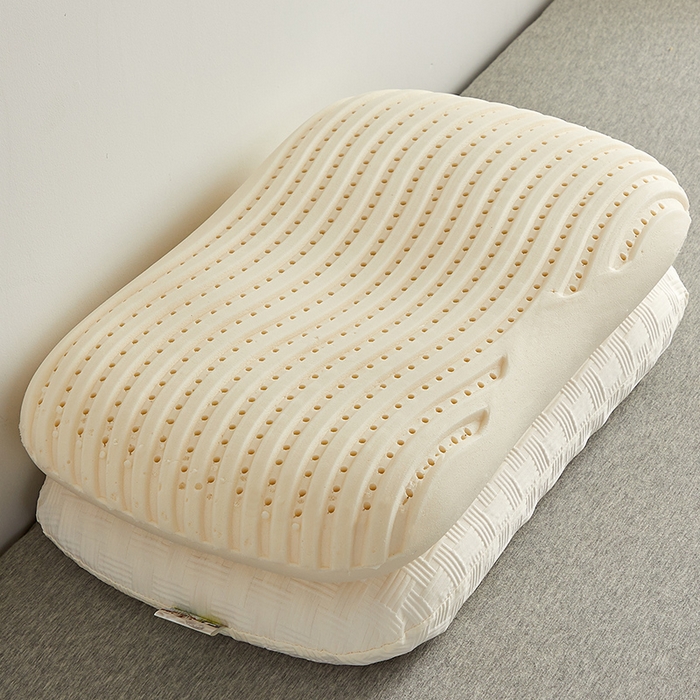 91家纺网 家纺一手货源 找家纺 沃兰国际 2024新款华夫格乳胶蛋糕枕枕头枕芯60*38*11 雅致白