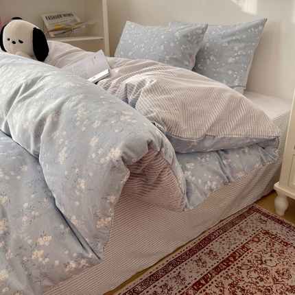 91家纺网 家纺一手货源 找家纺 （总）希文家纺 2024新款全棉13372繁花系列四件套