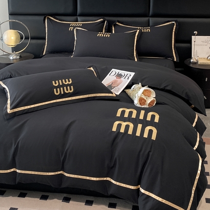 91家纺网 家纺一手货源 找家纺 （总）2024新款亲肤棉织带绣花MM轻奢四件套