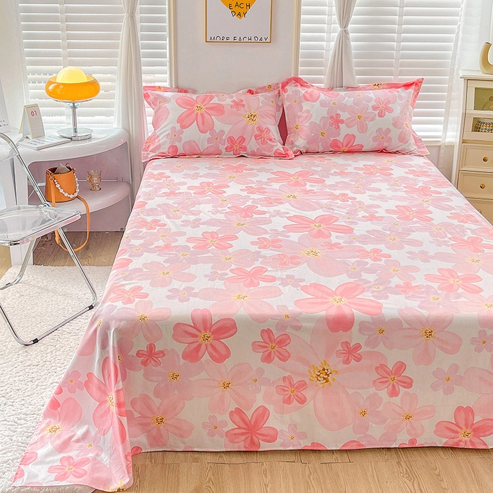 91家纺网 家纺一手货源 找家纺 恩泽 2024新款ins风全棉单品床单花香馥郁