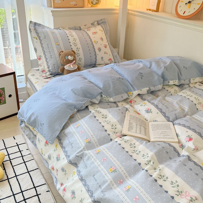 91家纺网 家纺一手货源 找家纺 莱通家纺 2024新款12868印花学生宿舍套件 盛夏