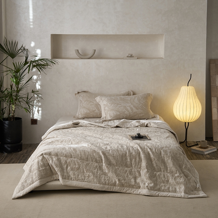 91家纺网 家纺一手货源 找家纺 2024新款亚麻大提花全新系列多功能夏被 如梦令包边款