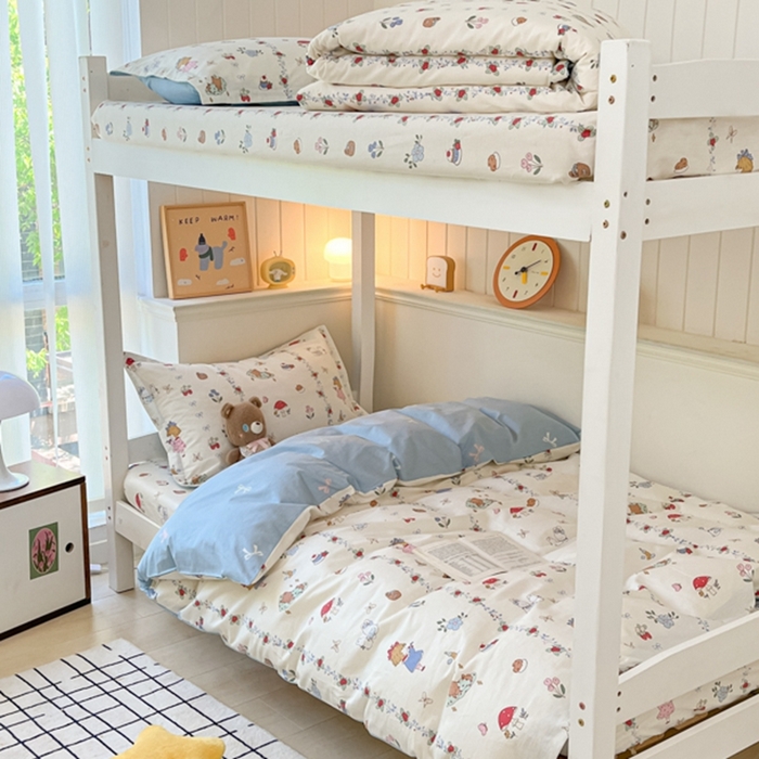 91家纺网 家纺一手货源 找家纺 莱通家纺 2024新款12868印花学生宿舍套件 丛林逸趣