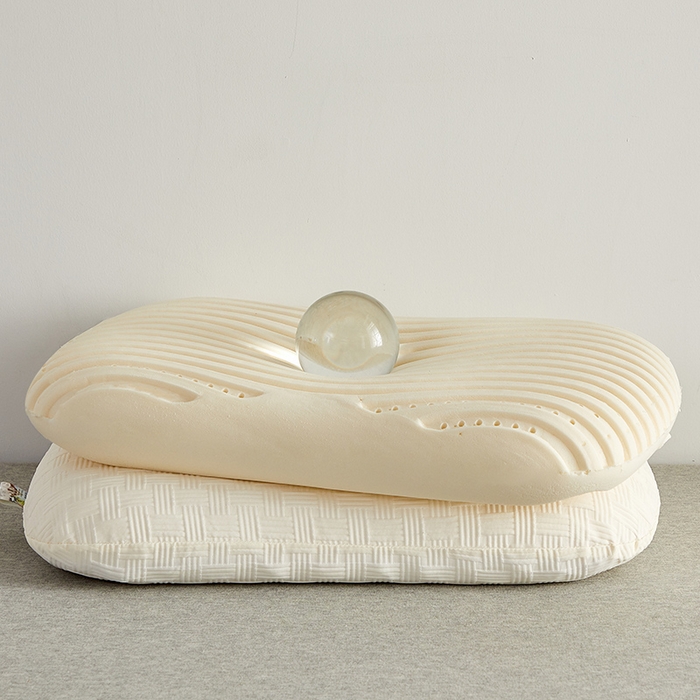 91家纺网 家纺一手货源 找家纺 沃兰国际 2024新款华夫格乳胶蛋糕枕枕头枕芯60*38*11 雅致白