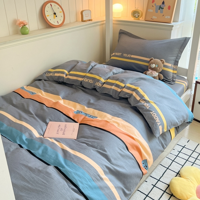 91家纺网 家纺一手货源 找家纺 莱通家纺 2024新款12868印花学生宿舍套件 安享生活