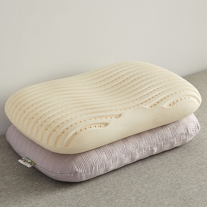 91家纺网 家纺一手货源 找家纺 沃兰国际 2024新款华夫格乳胶蛋糕枕枕头枕芯60*38*11 珍珠灰