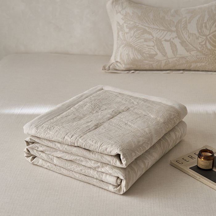 91家纺网 家纺一手货源 找家纺 （总）2024新款亚麻大提花全新系列多功能夏被