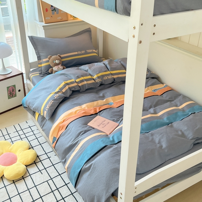 91家纺网 家纺一手货源 找家纺 莱通家纺 2024新款12868印花学生宿舍套件 安享生活