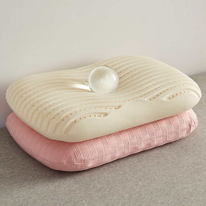 91家纺网 家纺一手货源 找家纺 沃兰国际 2024新款华夫格乳胶蛋糕枕枕头枕芯60*38*11 樱花粉