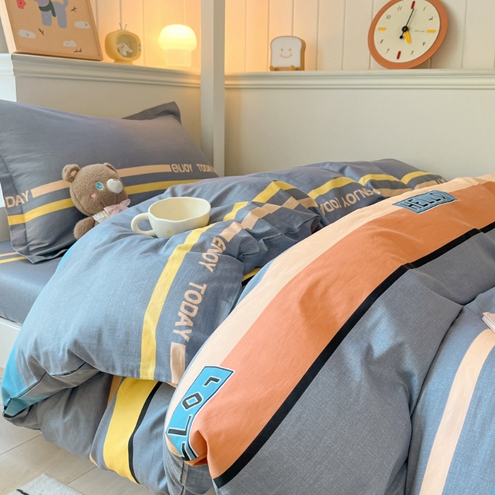 91家纺网 家纺一手货源 找家纺 莱通家纺 2024新款12868印花学生宿舍套件 安享生活