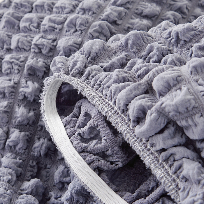 91家纺网 家纺一手货源 找家纺 启博家纺 2024新款白胖子雪梨椅泡泡纱沙发套 灰蓝