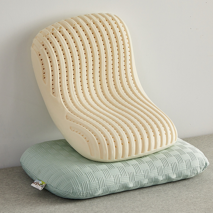 91家纺网 家纺一手货源 找家纺 沃兰国际 2024新款华夫格乳胶蛋糕枕枕头枕芯60*38*11 薄荷绿