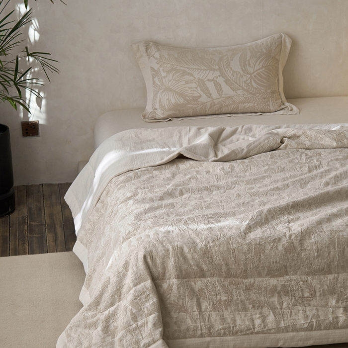 91家纺网 家纺一手货源 找家纺 2024新款亚麻大提花全新系列多功能夏被 如梦令包边款