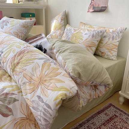 91家纺网 家纺一手货源 找家纺 （总）希文家纺 2024新款全棉13372繁花系列四件套