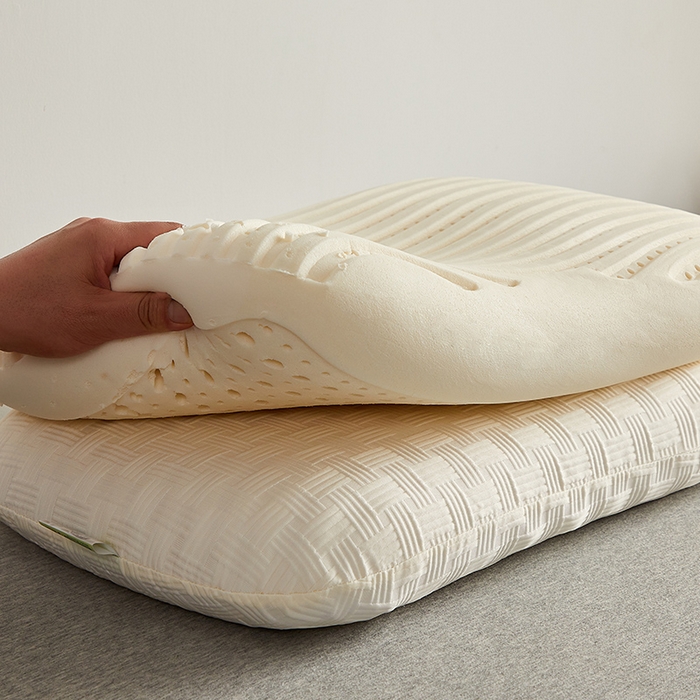 91家纺网 家纺一手货源 找家纺 沃兰国际 2024新款华夫格乳胶蛋糕枕枕头枕芯60*38*11 雅致白