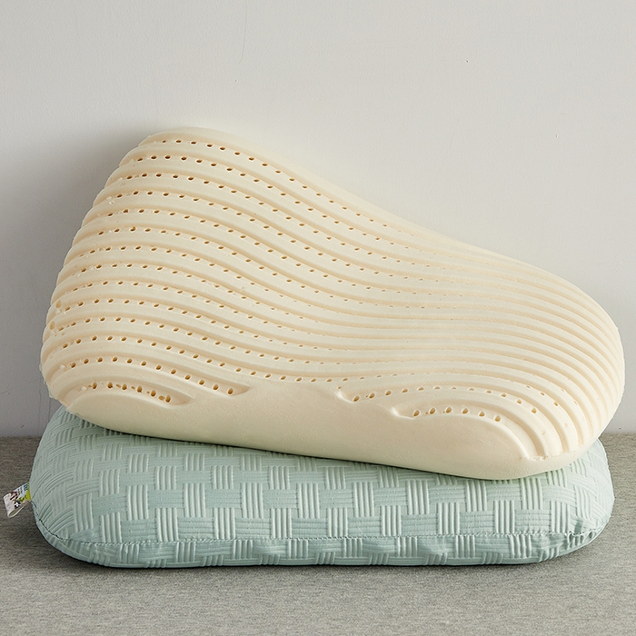 91家纺网 家纺一手货源 找家纺 沃兰国际 2024新款华夫格乳胶蛋糕枕枕头枕芯60*38*11 薄荷绿