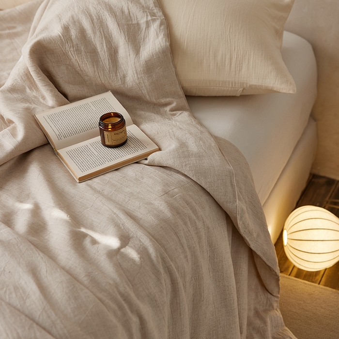 91家纺网 家纺一手货源 找家纺 2024新款全新系列天丝麻纯色多功能夏被-包边款 天丝麻麻本色多功能夏被-包边款